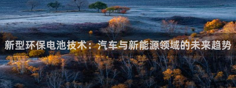 优发国际手机版官网入口：新型环保电池技术：汽车与新能源领域的未来趋势