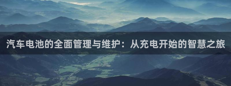优发国际手机app下载安装最新版：汽车电池的全面管理与维护：从充电开始的智慧之旅